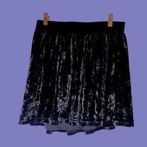 Alternative Black velvet skater skirt